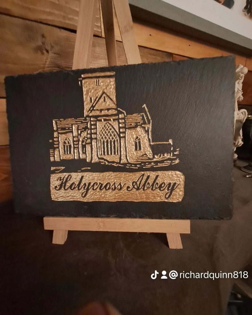 Holycross Abbey hand carved on slate