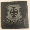 Square black slate plaque with the Holycross-Ballycahill GAA club crest etched in silver, featuring a cross and Gaelic text.